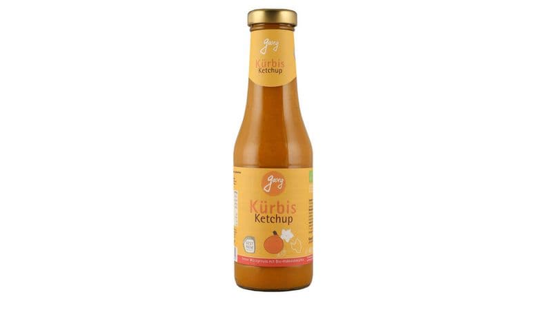 Kürbis-Ketchup Bio mit Hokkaidokürbis, ohne Tomate, vegan, weniger Zucker