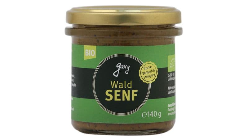 Wald-Senf mit frischem Bärlauch & Steinpilzen, fruchtige Schärfe, vegan  Bio