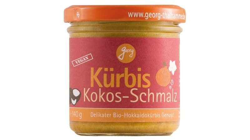 Kürbis-Kokos-Schmalz VEGAN mit Hokkaidokürbis, Äpfeln & Zwiebeln - ohne Palmöl Bio