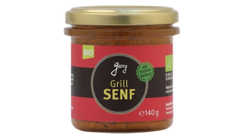 Grill-Senf mit Wildbärlauch & Chili, pikante Schärfe, vegan  Bio