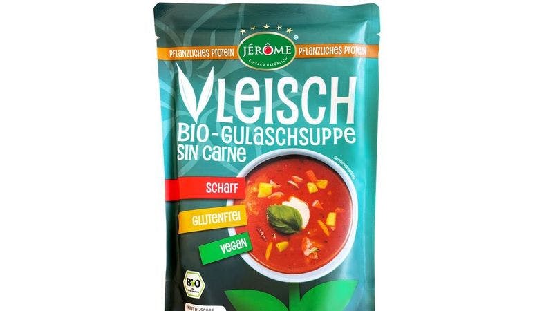 JÉRÔME Bio Vleisch-Gulaschsuppe* sin carne 'scharf' 400 ml im Frischebeutel (Jerome)