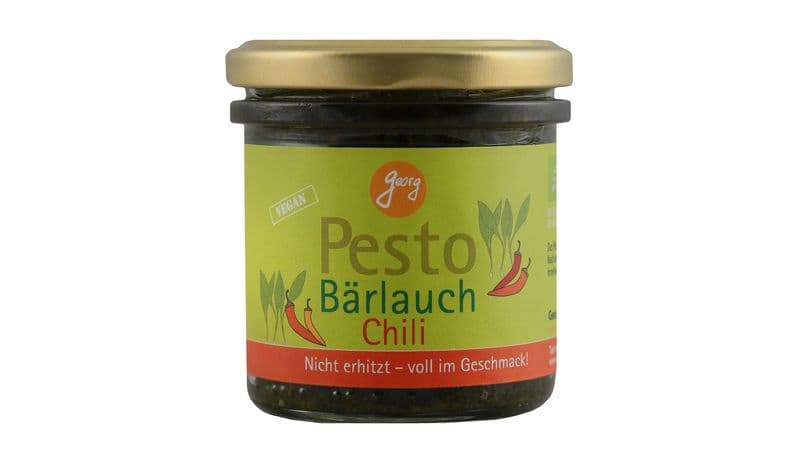 Pesto Bärlauch Chili mit Paprika, vegan, bringt scharfen Genuss auf den Teller Bio