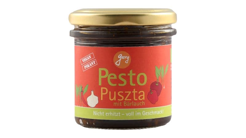 Pesto Puszta mit Bärlauch, Paprika und geräuchertem Knoblauch nicht erhitzt - voll im Geschmack Bio vegan pikant